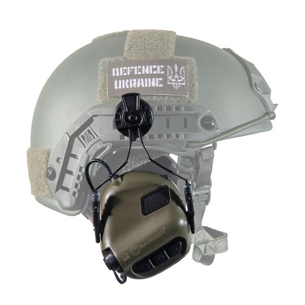 Активні тактичні навушники з мікрофоном "Earmor M32" MOD3 Helmet Version Олива nauo фото