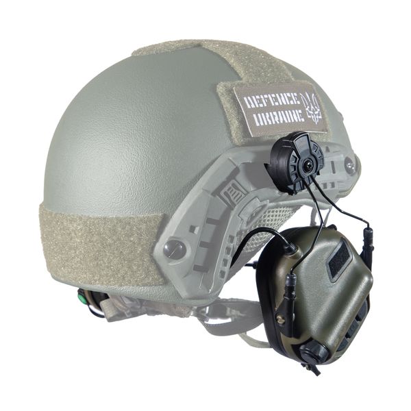 Активные тактические наушники с микрофоном «Earmor M32» MOD3 Helmet Version Олива nauo фото